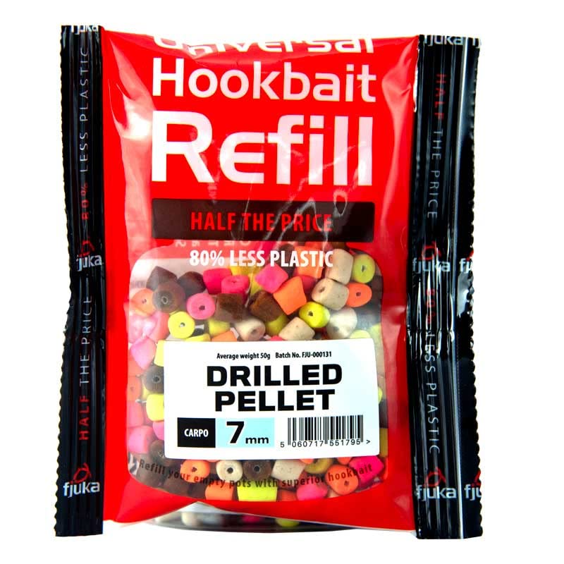 Fjuka Drilled Pellet 7mm REFILL | Big fish bait | Pre-drilled for hair-rigs | Direct hooking