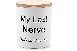 BFJLIFE: My Last Nerve Funny Candle Gag Gifts for Women Christmas