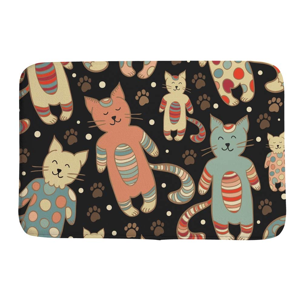 Tapis de bain chat drôle anti carrelage froid pour petite salle de bain Ruchen