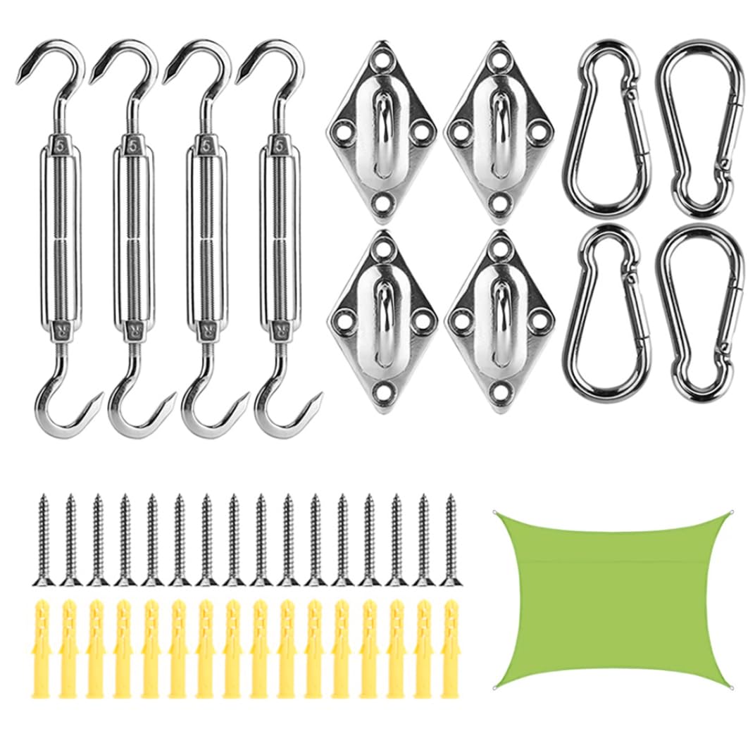 Kit de fixation de voile d'ombrage pour créer un coin d'ombre au jardin