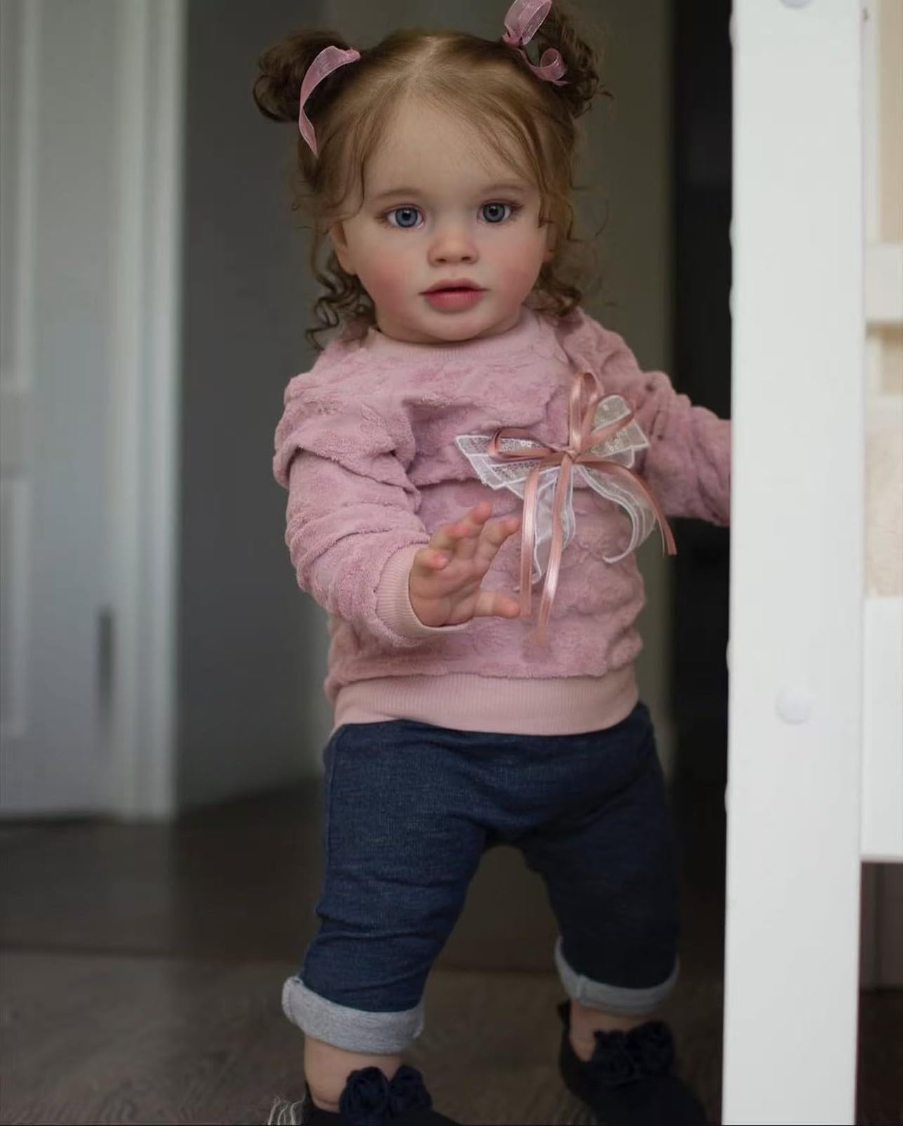 RXDOLL Duży rozmiar realistyczne lalki Reborn Baby Dolls Girl 66 cm Reborn Maluch Lalki, które wyglądają jak prawdziwe odrodzone niemowlęta miękka tkanina winylowa ciało realistyczne lalki dla dzieci
