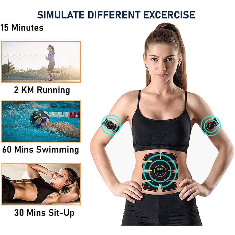 XININ 6Modes Estimuladores Entrenador De Cadera Abdominales Entrenador Muscular Estimulador De Músculo Hogar EMS Equipo De Fitness Abdominal Brazo De Pierna Toner