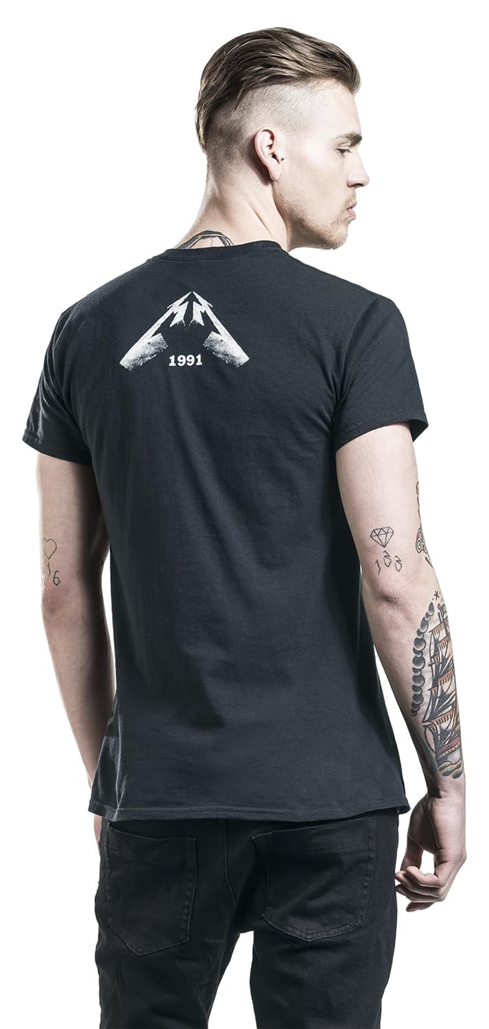 Metallica Black Album Faded Männer T-Shirt schwarz Band-Merch, Bands M