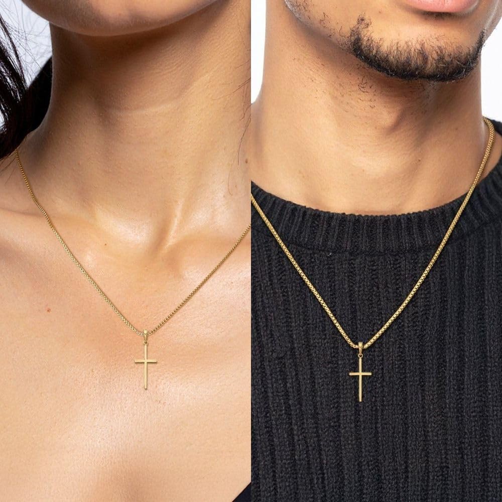 IceCarats 10K Solid Yellow Gold Large Cross Pendant Necklace 30mm 1.2 inch Polished, Latin For Her For Him