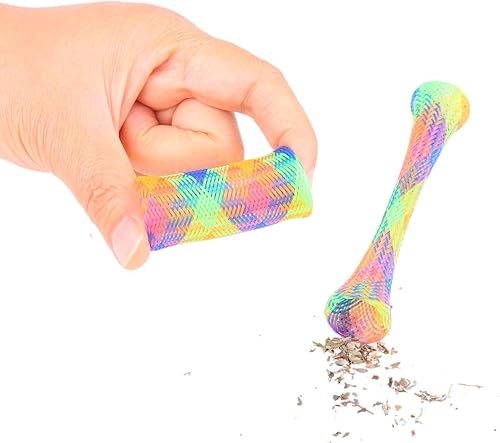 Miniatura 2 de Paquete de 30 juguetes de hierba gatera para gatos, tubo de resorte, juguete colorido divertido para mascotas, juguetes interactivos