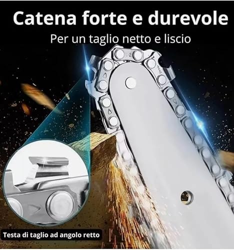 Squado Set Potatura 2 In 1: Forbici Potatura A Batteria, E Motosega A Batteria Con 2 Batterie 48V Da 6 Pollici Valigetta Inclusa - 5