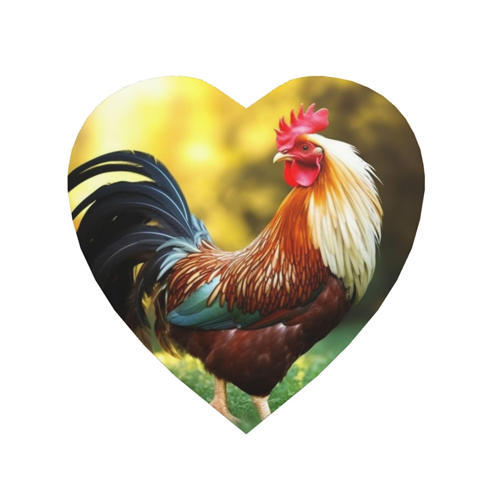 Fodpand Heart Shape Beautiful Rooster Hen Fridge Magnets, Strong Small Refrigerator Magnets Decorative Magnets For Kitchen Fridge Office Locker - Funny Magnetic Stickers Birthday Gifts