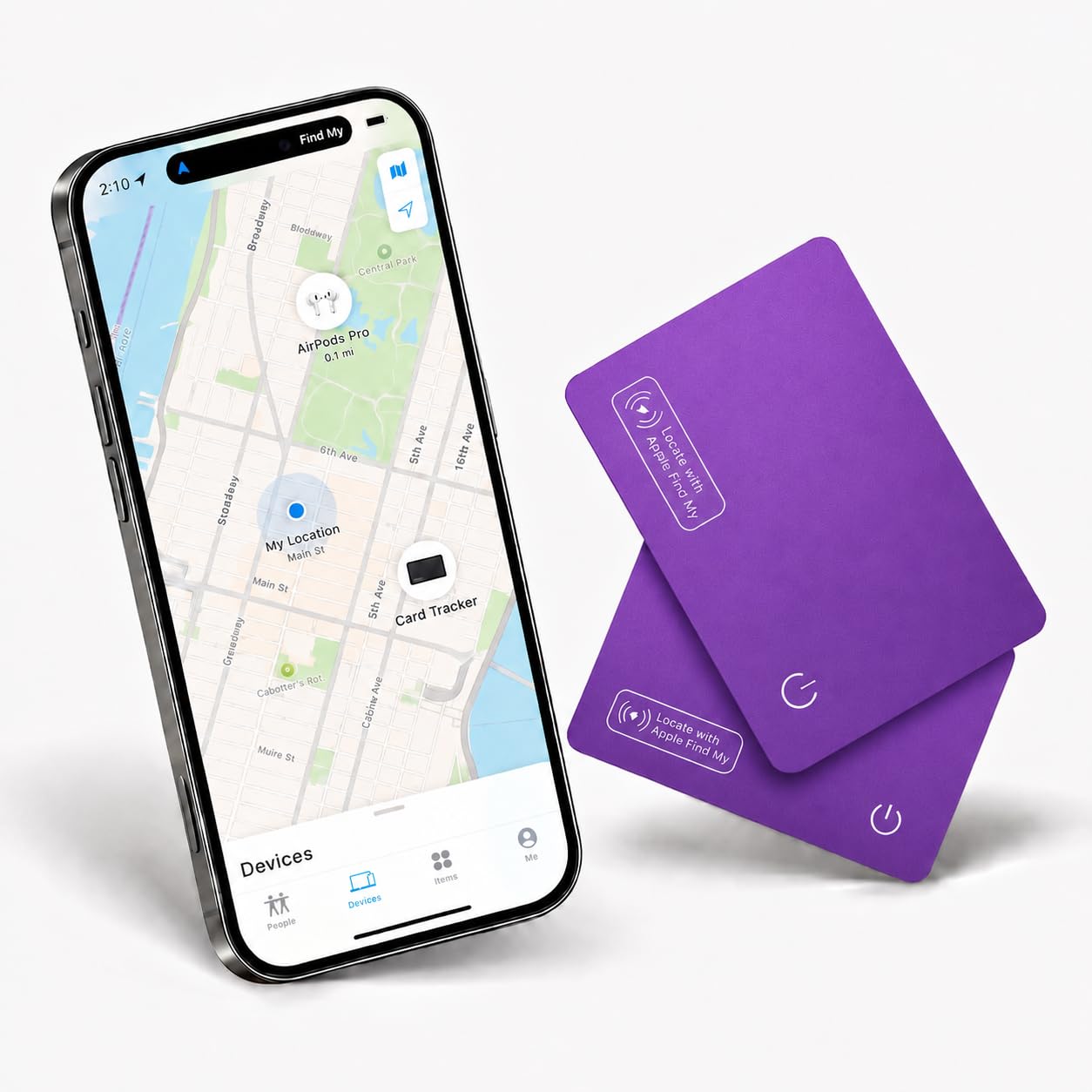 Smart Air Tracker Card Tag, Tarjeta de Rastreo de Cartera Recargable, Compatible con Apple ¿Dónde está? (Solo iOS), IP68 – Delgado Localizador para Pasaporte