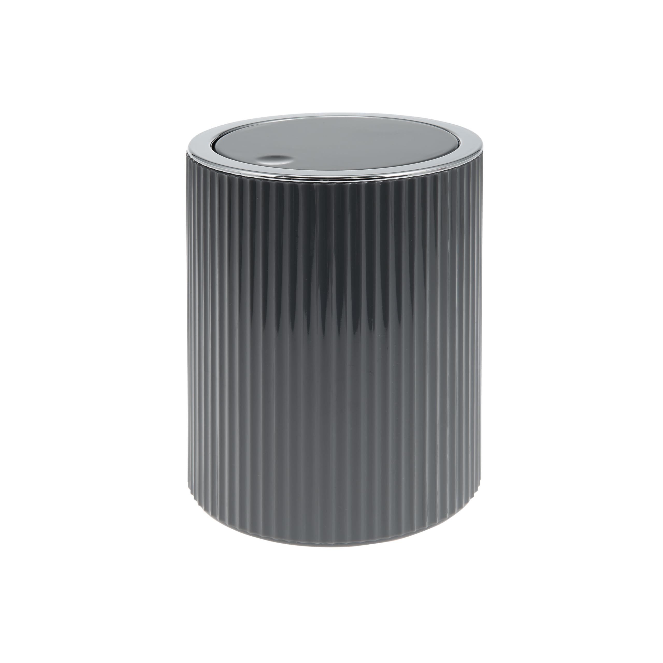 Bremermann Mini-Kosmetikeimer GAVELLO mit Schwingdeckel, 1,5 Liter, Grau