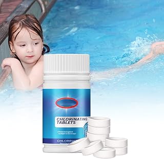 CBROSEY Chlorine Tablets for Swimming Pool,Chlorine Tablets,Multifunction Chlorine Tablets,Pool Cleaning Tablets, Multifunctional Chlorine Tablets 50g