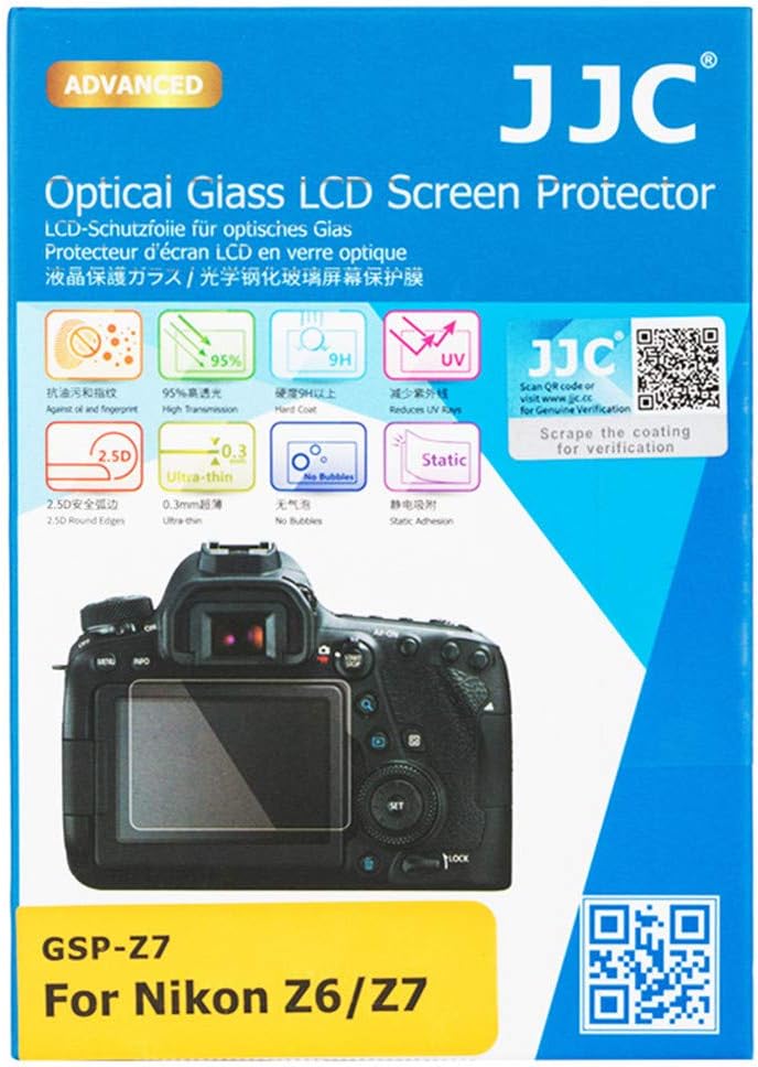 Tempered Glass Screen Protector Kit for Nikon Z5 Z6 Z6II Z7 Z7II Mirrorless Camera, Ultra-Thin / 9H Hardness/Round Edges, w/ 2pcs Film Protector for Z6 Z6II Z7 Z7II Shoulder Screen/Sub-Screen