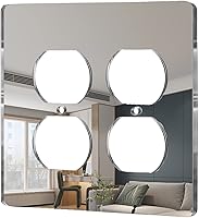 Vista 15 de 1 Pieza Placas de Interruptor de Luz con Espejo, Cubiertas de Salida de Acrílico, Placas de Pared Duraderas, Placas de Interruptor con Espejo