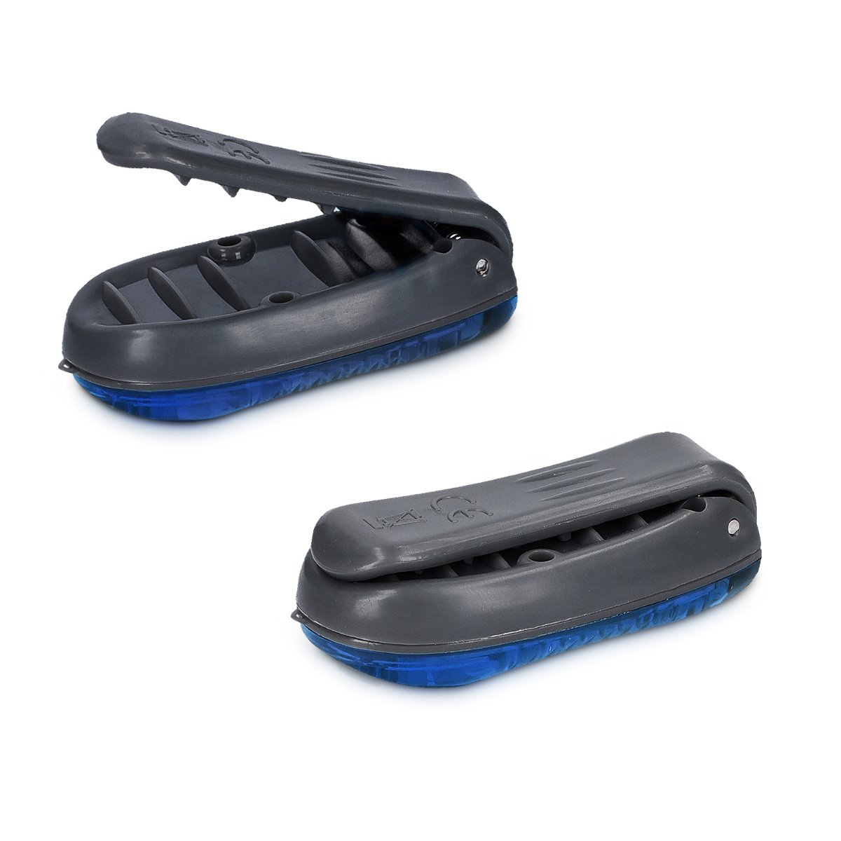 Lot De 2 Clips LED Clignotants Pour Jogging - Sécurité Visibilité Nuit - 3 Modes (continu, Tamisé, Clignotant) - Avec Bracelets Scratch Et Piles - 7