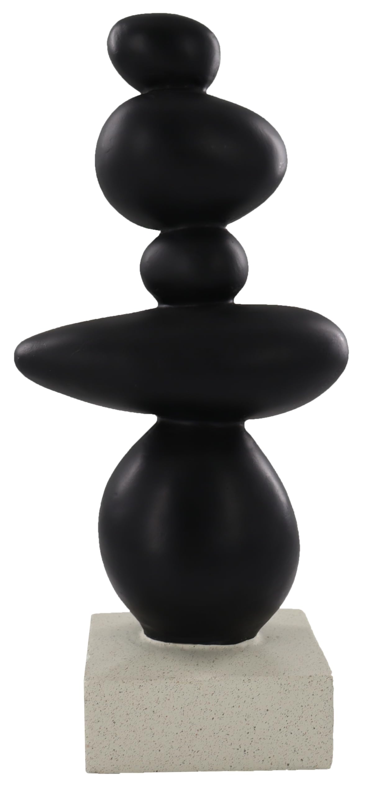 Dekorative Skulptur aus abstraktem Felsen, Sandstein-Statue, Dekoration für Wohnzimmer, moderne Harz-Stein-Skulptur, Couchtischdekoration, Geschenke für Glück, Gesundheit, Stärke, Schwarz