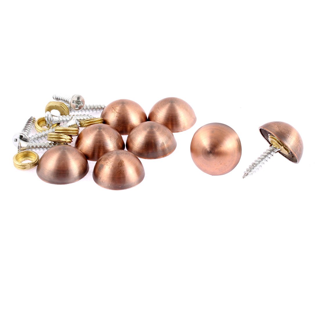 Aexit Wardrobe Door quality Parts 19mm Diam Semicircle Glass Mirror Screw Nail Decoration 8pcs Model:55as217qo581