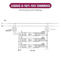 Vista 5 de EMITEVER Controlador LED regulable, 300 W CA 110 V-277 V a CC 24 V, atenuación 5 en 1: ELV/MLV/TRIAC / 0-10V / 1-10V / 10V PWM/potenciómetro