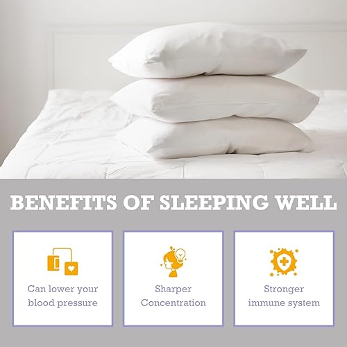 Miniatura 3 de Down Etc Protectores 100% algodón con cremallera invisible que protege las almohadas de derrames, King, blanco