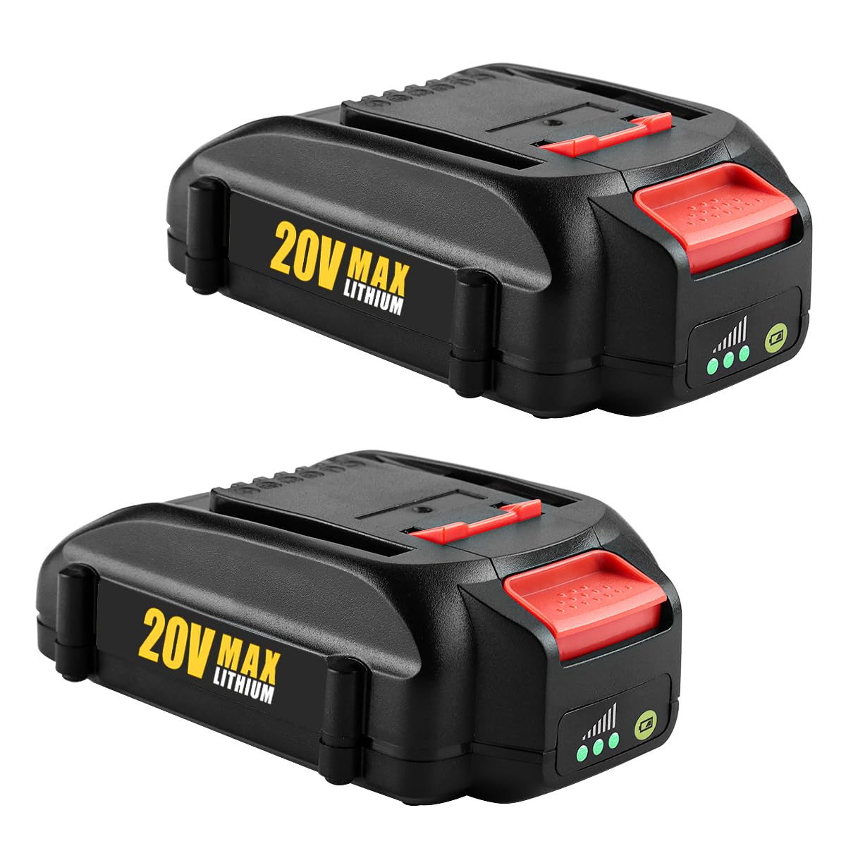 4.0Ah 20V Battery Replacement for Worx 20V Battery WA3525 WA3575 WA3520 Compatible with Worx 20 Volt Cordless Tool WG324 WG252.9 WG252 WG170.2 WG890 Lithium Ion, 2 Pack (Not for Nitro Series)