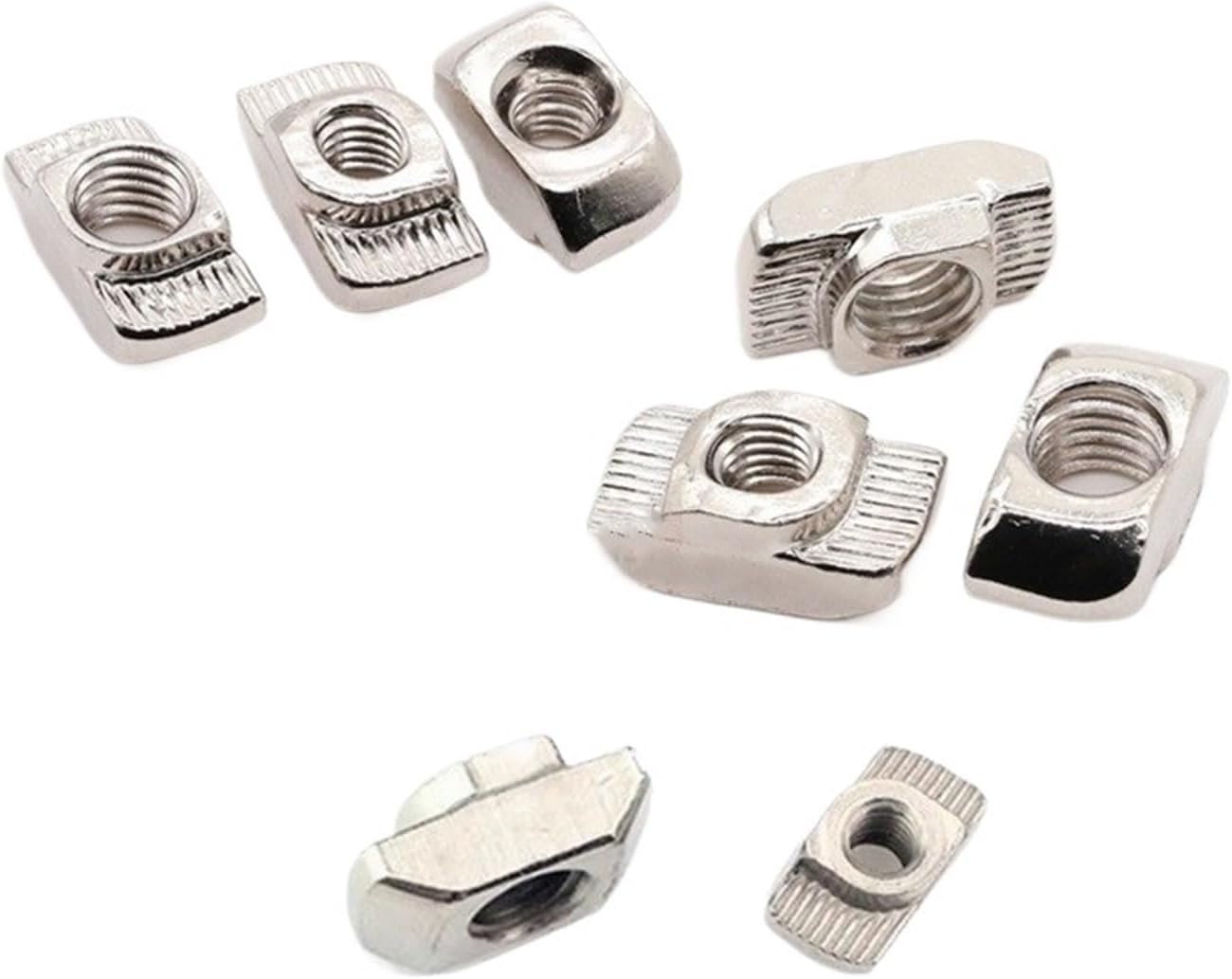M3 M4 M5 M6 M8 Thread T Nut T-Slot Carbon Steel 2023 3030 4040 4545 Series Aluminum Profiles (Color : 20pcs Carbon Steel, Size : 45 T-nut M6)