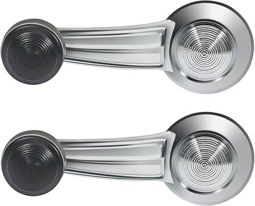 LUJUNTEC Manijas de puerta interiores de manivela de ventana, manijas de puerta delantera y trasera del conductor, lado izquierdo del pasajero