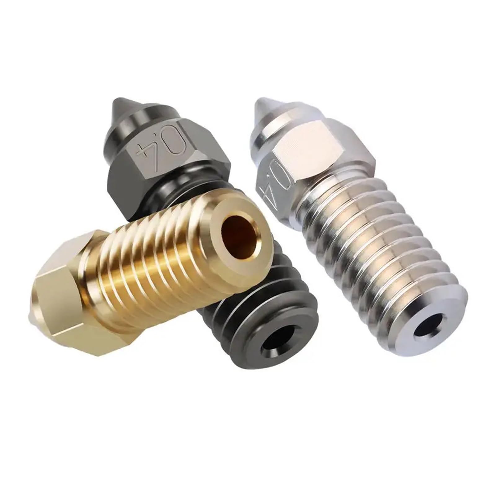 Kompatibel mit Elegoo-Düse | Neptune 4 Pro Messing Edelstahl gehärtet CHT 0,2 bis 1,0 mm(Stainless Steels 10pcs,0.6mm)