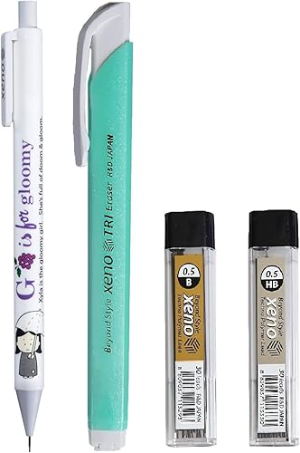 Miniatura 1 de Xeno Angry Little Asian Girl - Portaminas (0.020in, con minas HB, B, borrador), color rosa