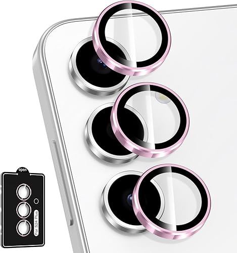 Miniatura 317 de Protector de lente de cámara para Samsung Galaxy S25 FE, cubierta individual de lente de vidrio templado con anillo de metal, [fuerte adsorción]