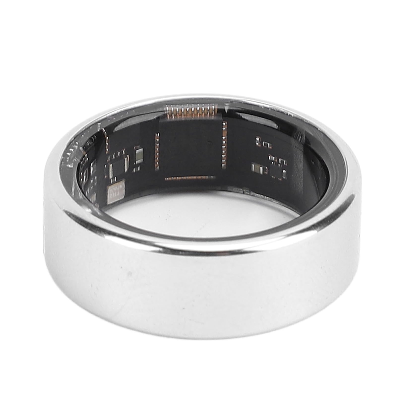Smart Ring Fitness Tracker per Uomo Donna, Touch Screen per Esercizi Salutari Argento, IP68 con Vano di Ricarica (Taglia 12 (ID 21,4 mm/0,84 pollici C 67,2 mm/2,65)