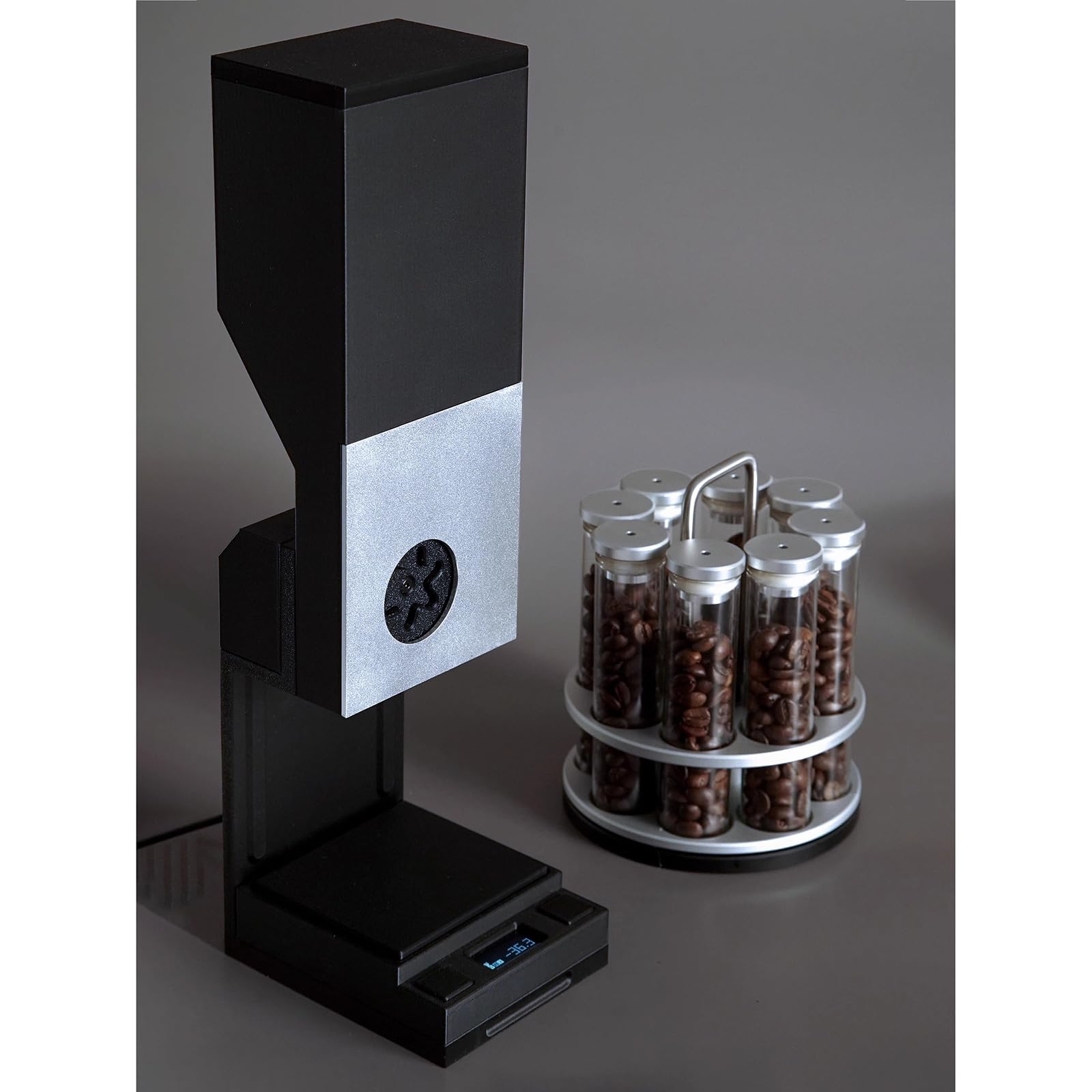 Contatore di Chicchi di caffè, Distributore di Chicchi di caffè Monodose, Portata 1 kg, con modalità Singola/Continua, può Impostare Un Valore Preimpostato, per Casa, Caffetteria