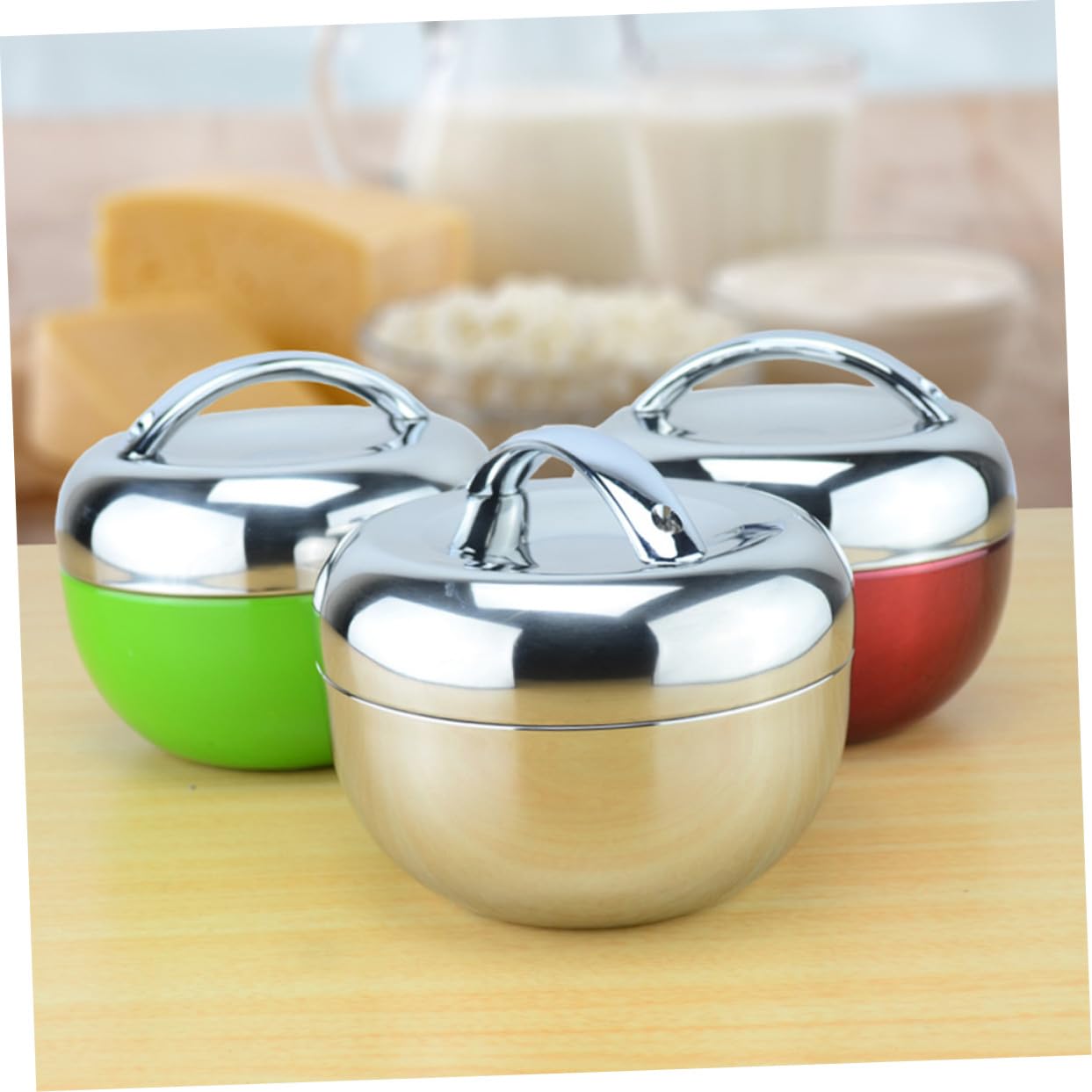 Boîte Lunch Inox avec Compartiments Thermique pour Repas Chaud Conteneur Alimentaire Portable Acier Inoxydable Boîte Rangement Pratique pour Étudiants et Travailleurs