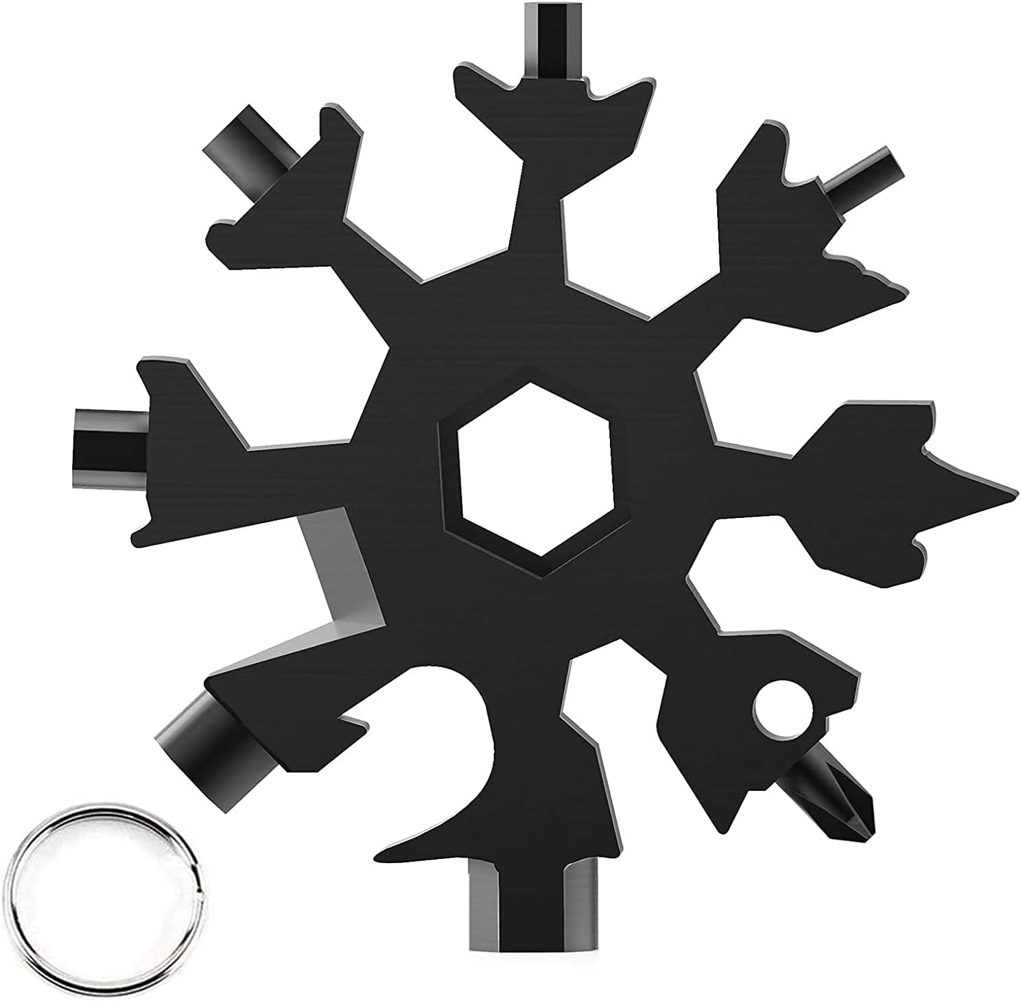 Delzon Stainless Steel 18 In 1 Camping Multi Function Card Combination Compact Portable Pocket Multi Tool Gadgets for Men