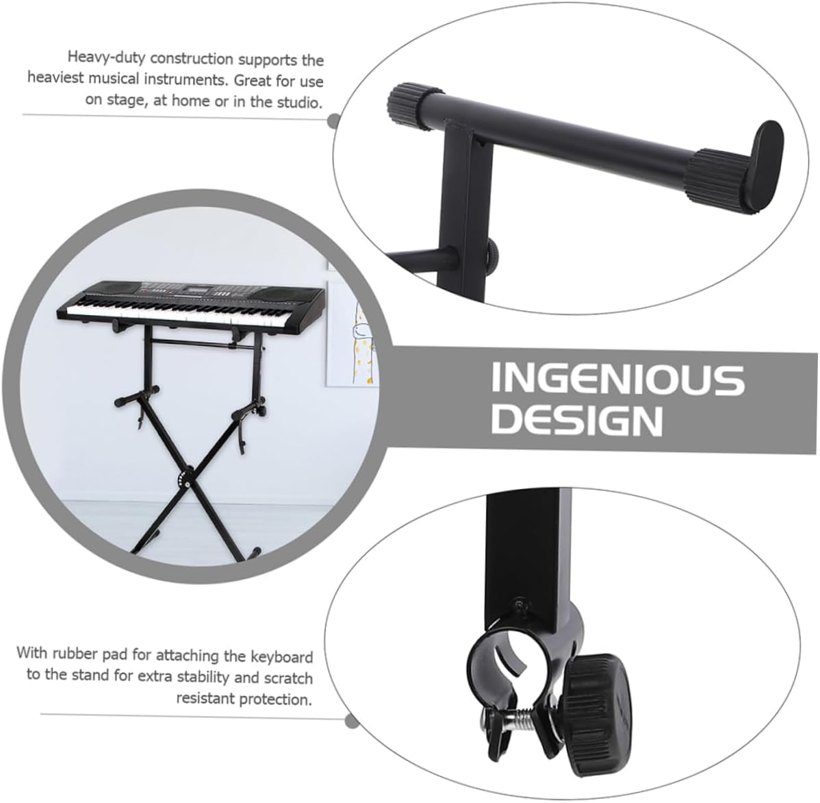 Abaodam 2sets Keyboard Stand Lightweight Double Keyboard Rack for Practical Piano Support Portable and Design for Musicians and Enthusiasts