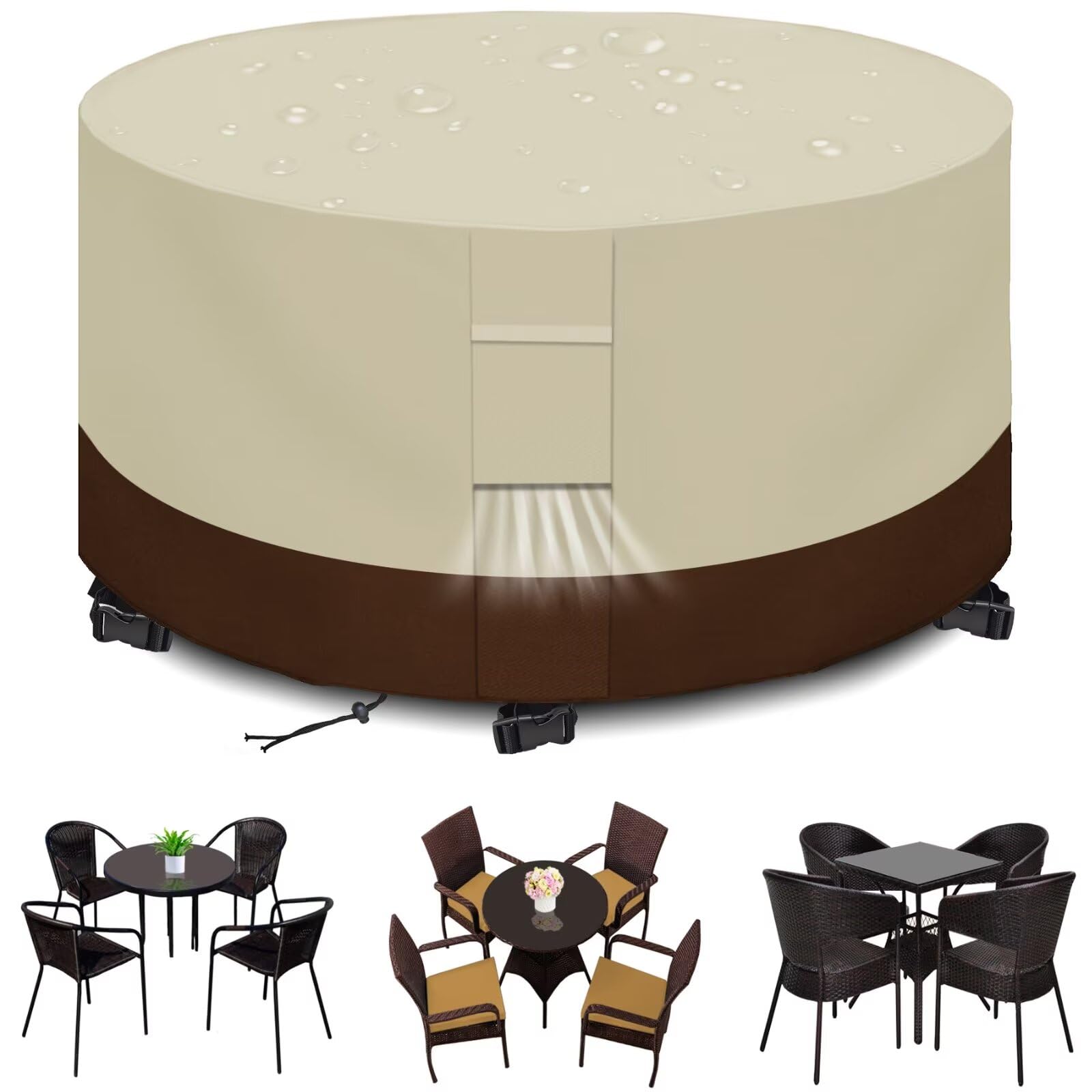 Housses pour mobilier de jardin exterieur imperméable table ronde