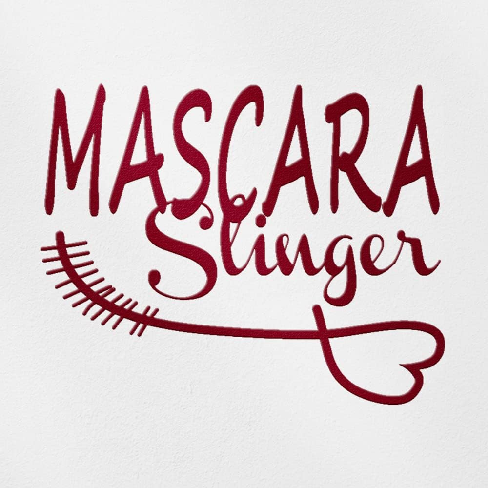 Decal Stickers of Mascara (Burgundy) (Set of 2) Luxury Weatherproof Vinyl Decal Stickers for Laptop Desktop Smartphone Car Dirt Bike Wall Room Mason Jar Bathtub Door – Andsticg12926Re