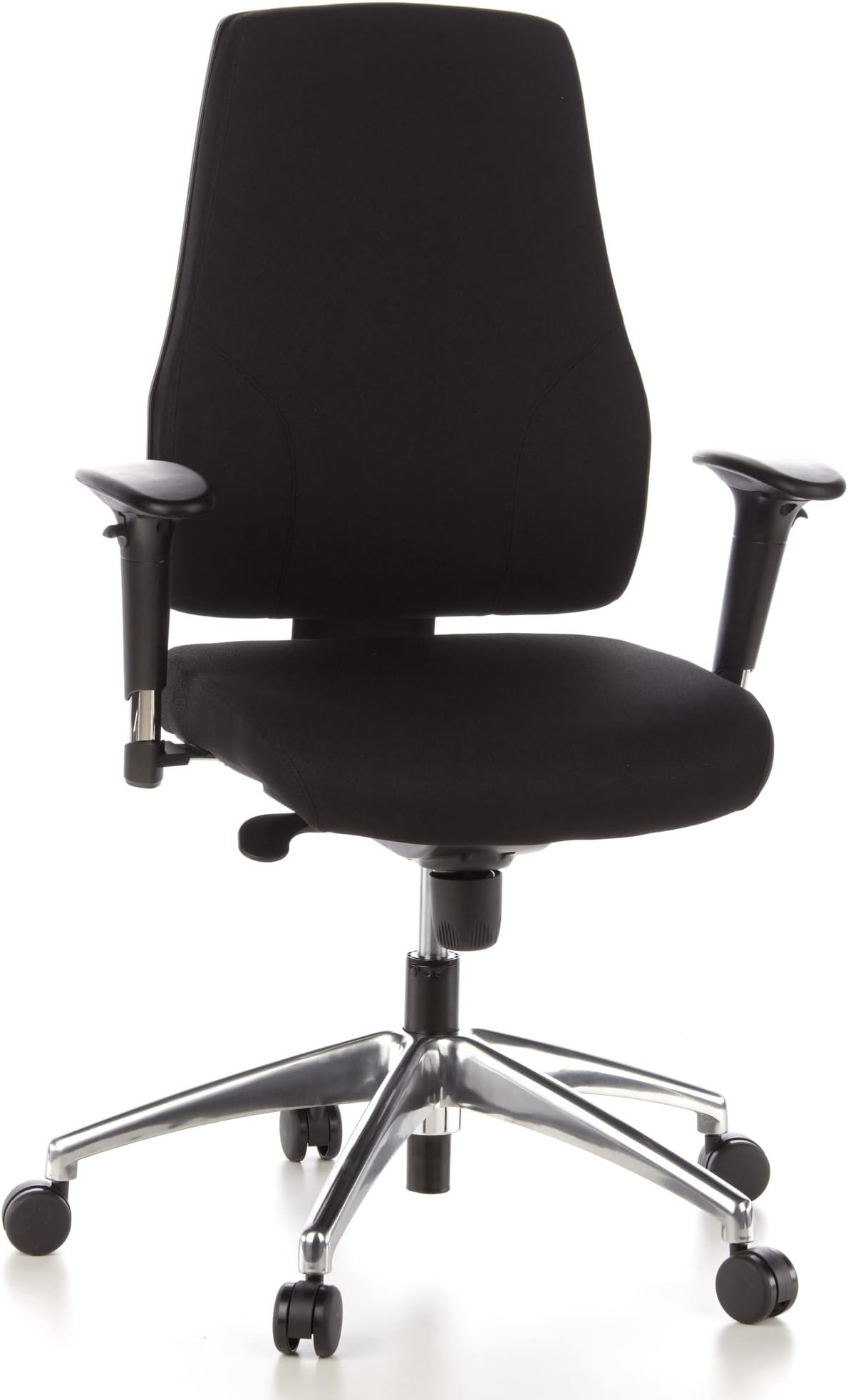 hjh OFFICEProfessional Office Chair Seivel chair PRO-TEC 200 Fabric ergonomic adjustable synchro mechanism armrests Black