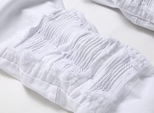 Miniatura 4 de AITITIA Jeans de motociclista de ajuste regular para hombre