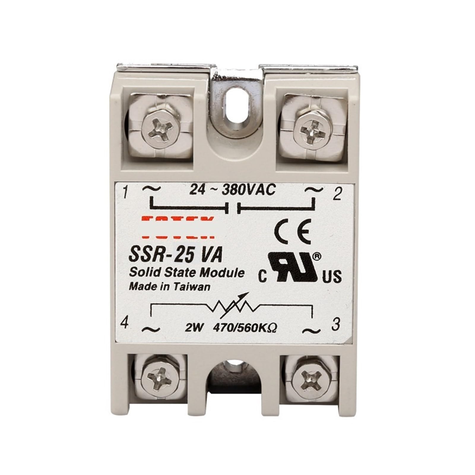 Relais SSR-80AA forte puissance à semi-conducteurs monophasé AC-AC