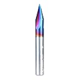 Spektra Extreme Tool Life Coated Solid Carbide V-Groove Router Bit, 45634-K, 30 Degree x 1/4 D x 27/64 CH x 1/4 Inch Shank 3-Flute