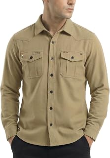 Deployed Army Cargo Shirt for Men | Double Pocket | 100% Cotton | Full Sleeve | Regular Fit Price In India