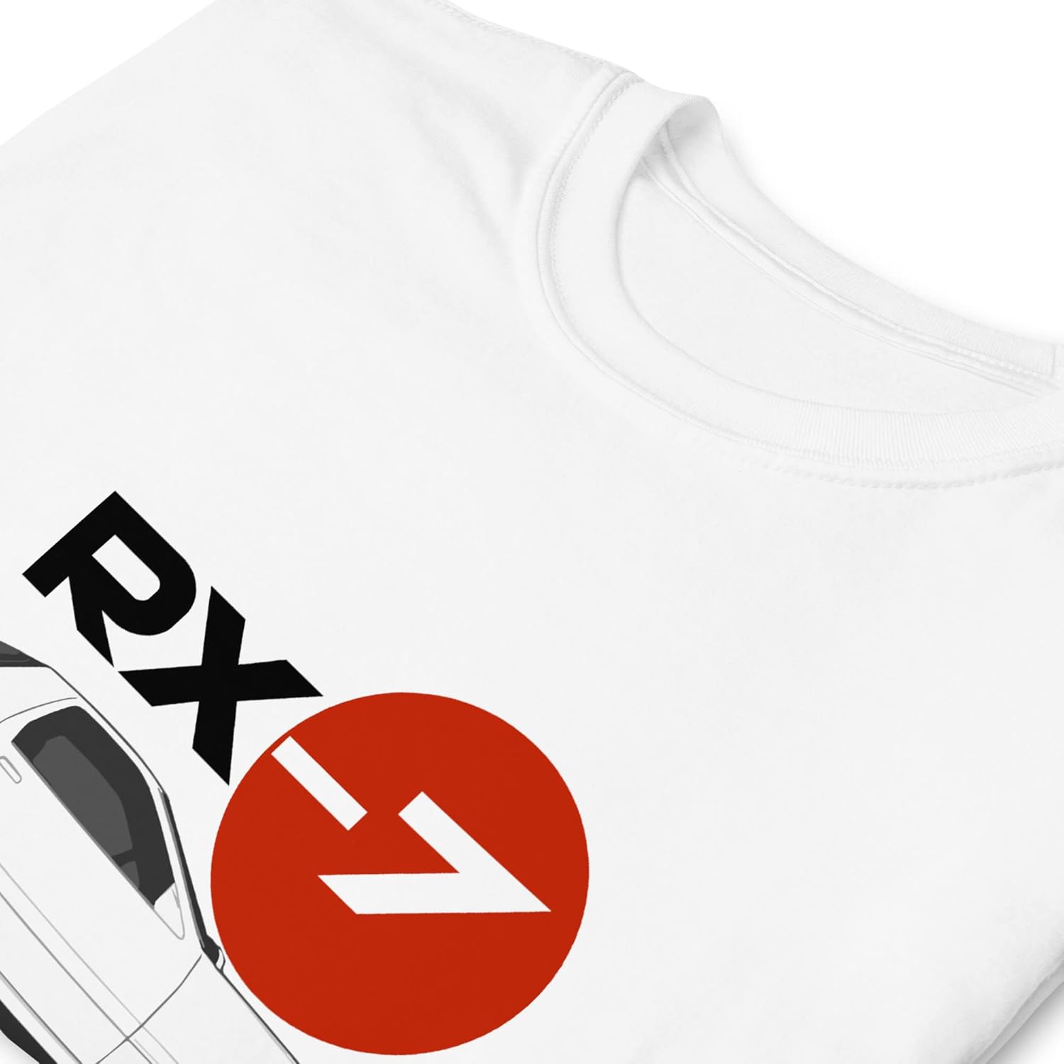 RX-7 JDM Legend RX7 Rotary Engine Tuner Car Drift Street Racing Graphic T-Shirt | JDM Car Enthusiast Gift White