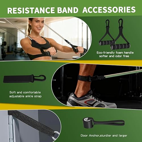 Miniatura 4 de WHATAFIT Resistance Bands, Exercise BandsResistance Bands for Working Out with Handles for Men and Women Fitness, Strength Training Home Gym