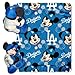 MLB Los Angeles Dodgers Mickey Mouse Pillow with Fleece Throw Blanket Set