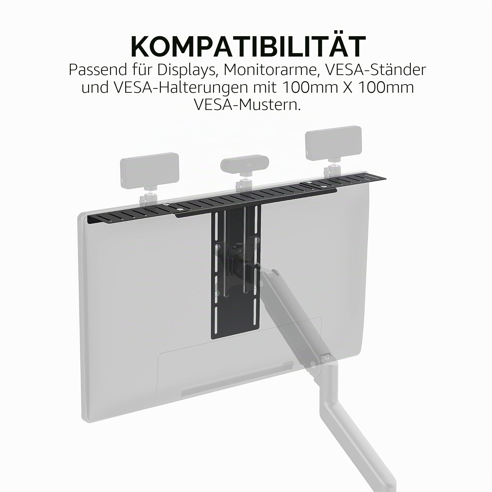 HumanCentric DSLR-Monitorhalterung - Monitorablage für Schreibtischkamerahalterung, Lichtwebcam und Mikrofon Kamera-Regal für Monitor VESA-Arm, Ersatz Klemmstative für Kamera Tischhalterung, Extra