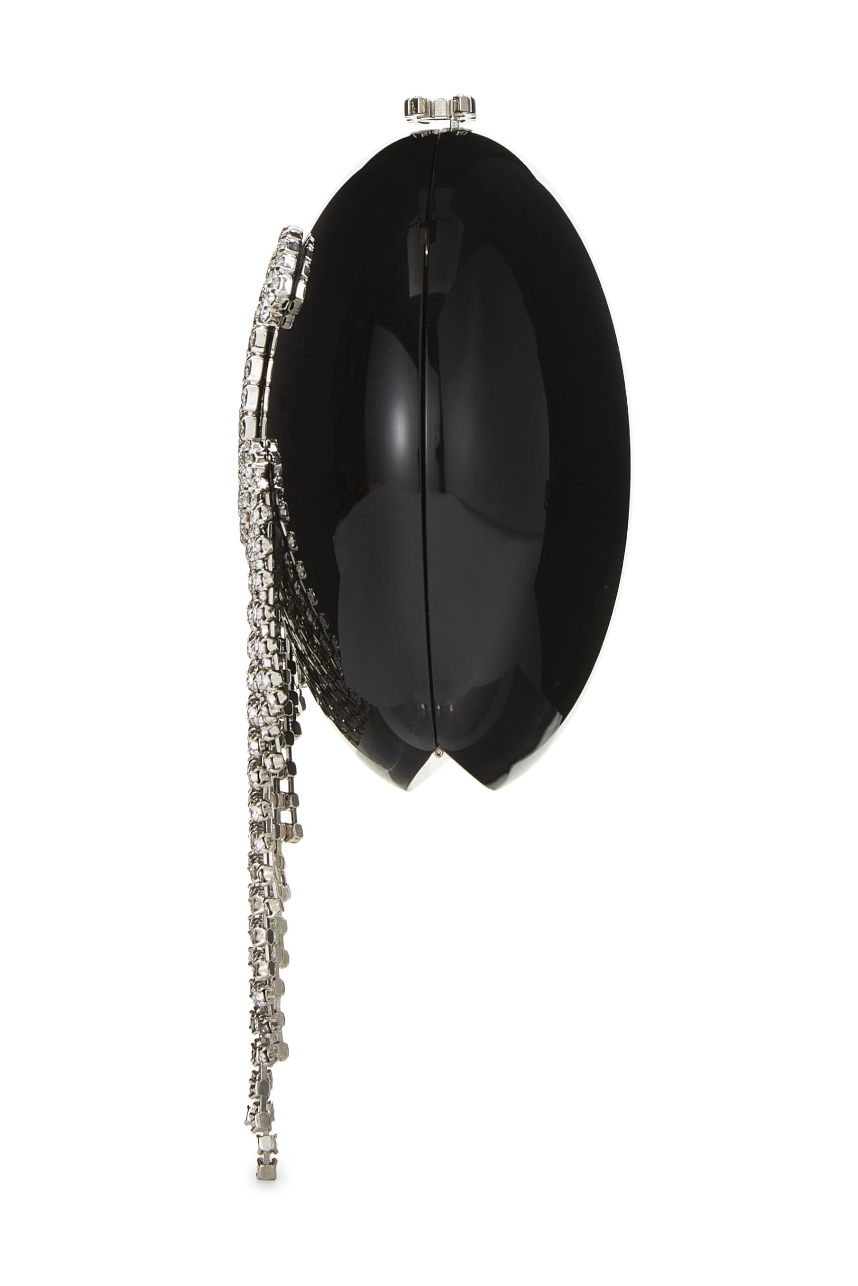 Chanel, Pre-Loved Black Crystal Minaudiere, Black