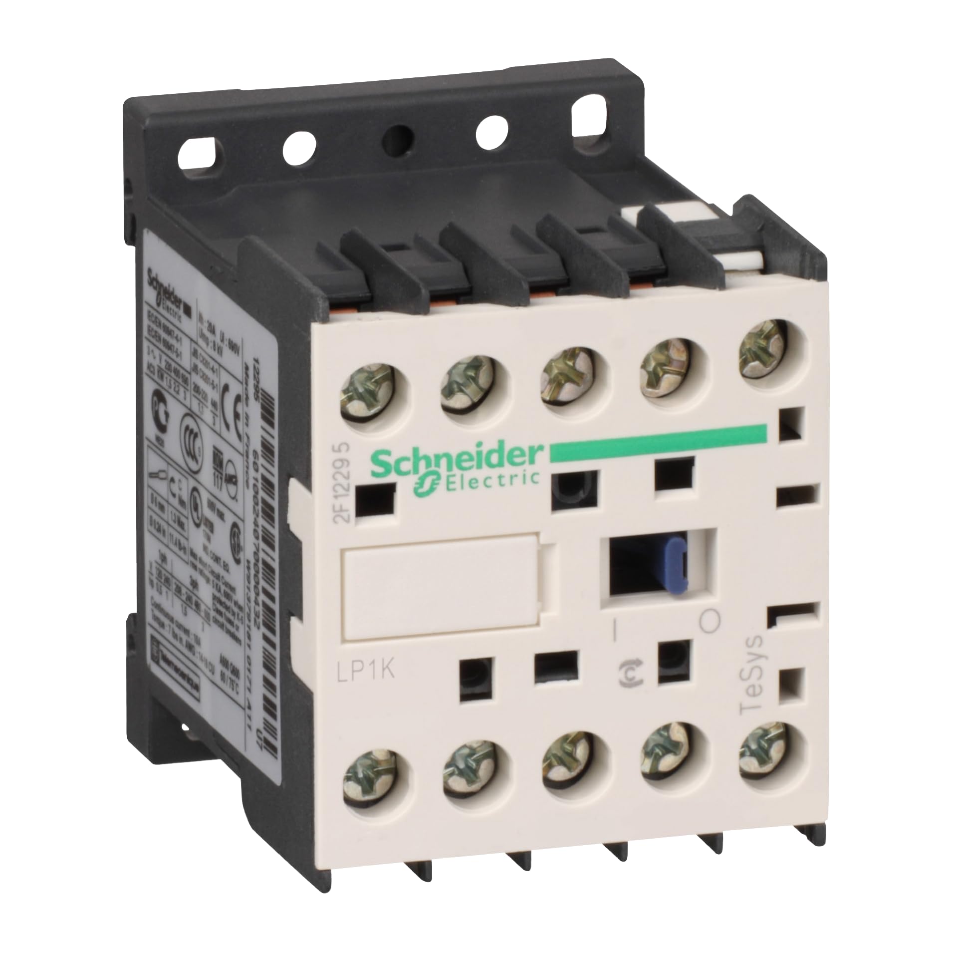 Contactor LP1K0601BD Schneider 3P (3NO) 1NC Aux + 24VDC 6A 2.2kW *Used*