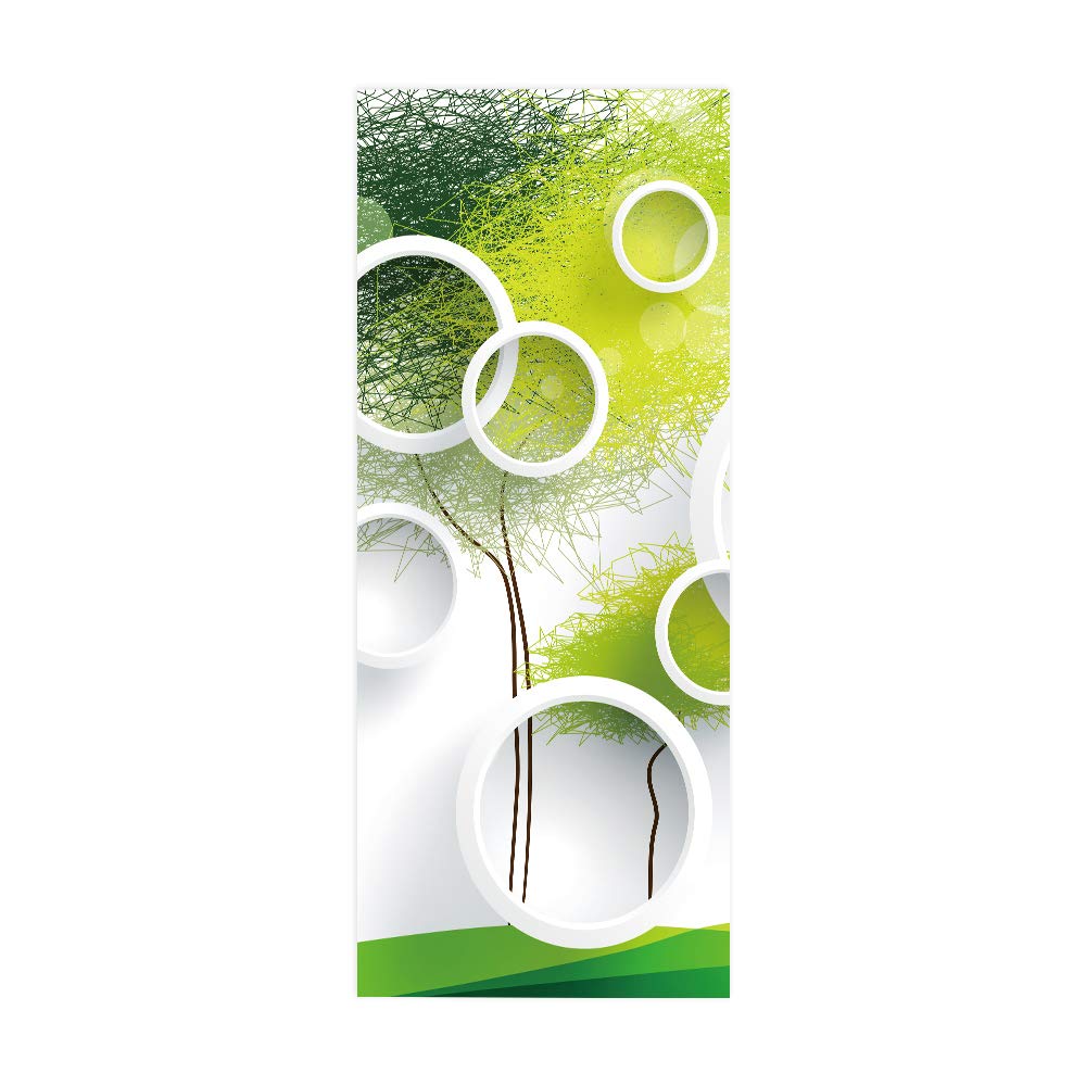 Sticker porte trompe l'oeil resout le manque de volume des petites pieces 83x204