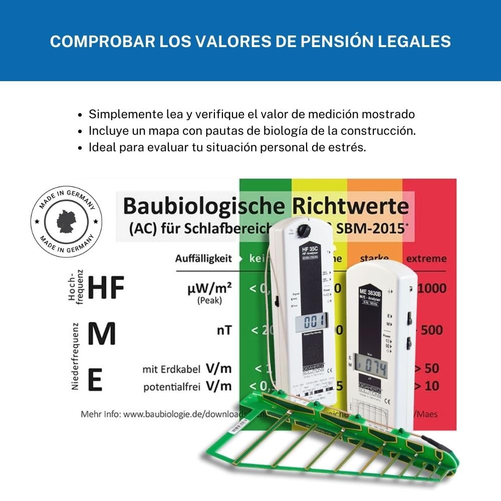 Gigahertz Solutions Juego de Medición de Electrosmog MK20 | Medidor de Baja Frecuencia y Radiofrecuencia (16 Hz - 100 KHz & 800 MHz - 2.7 GHz)