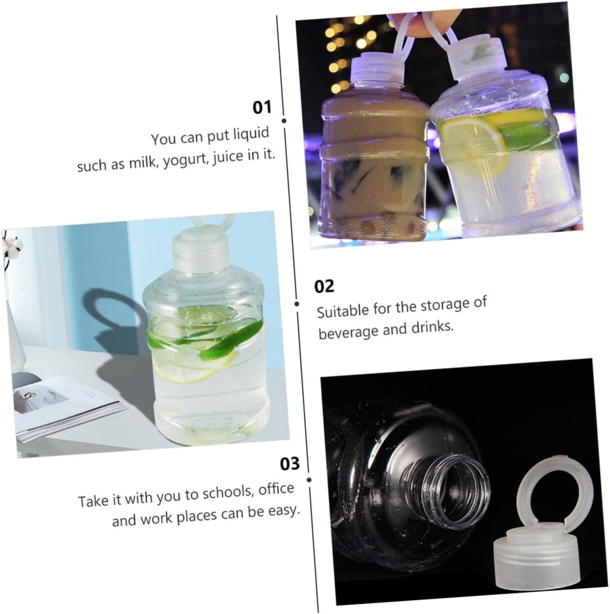 PRETYZOOM 10pcs Mini Bucket Cup Creative Water Bottle Lids for School and Sports