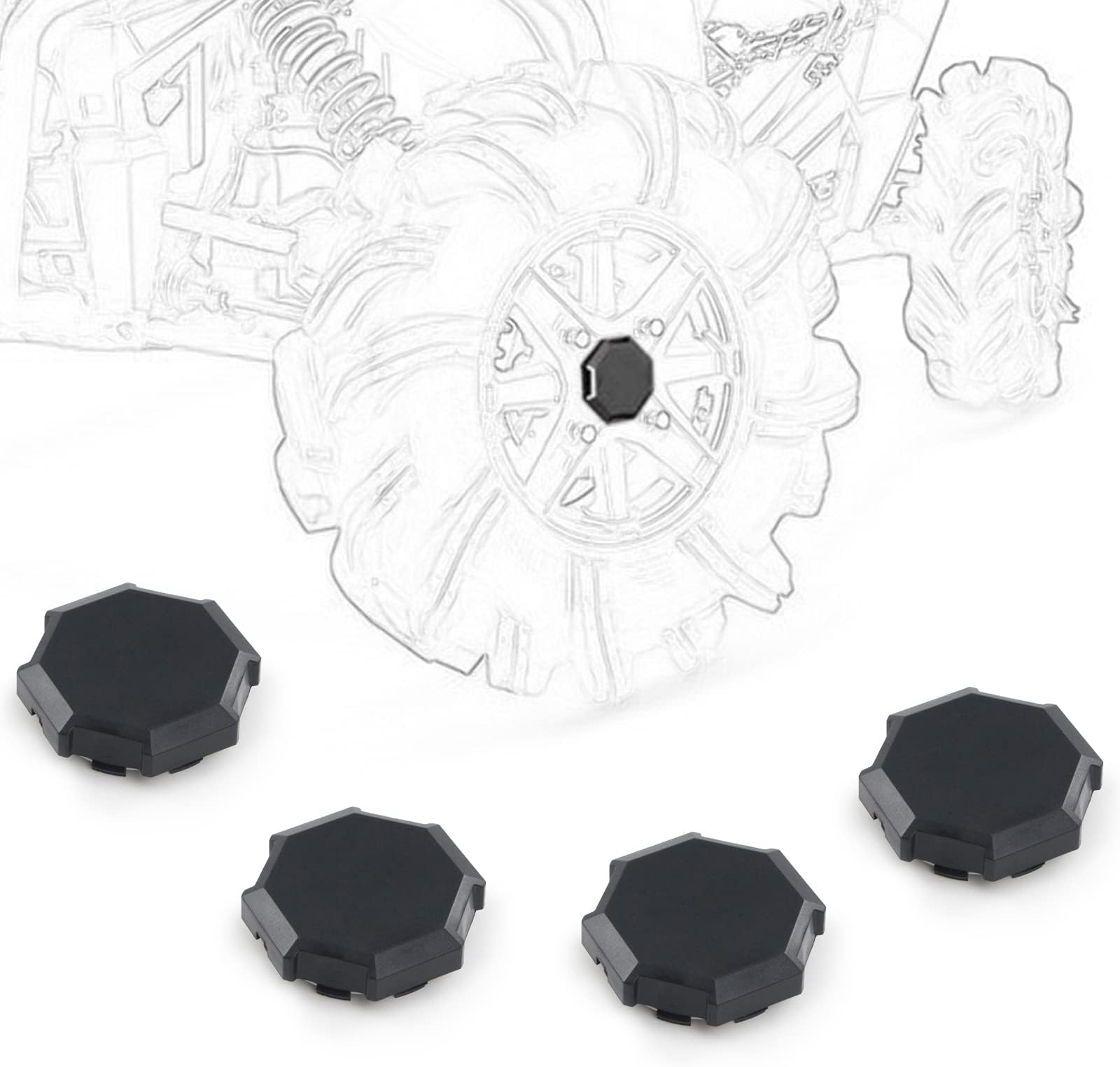 Coprimozzi 4 Pezzi Per Polaris Rzr 1000 XP Turbo XP4 Ranger 2017 2022 Coprimozzi Ruota Copertura Centrale~p144904009 - Foto 10