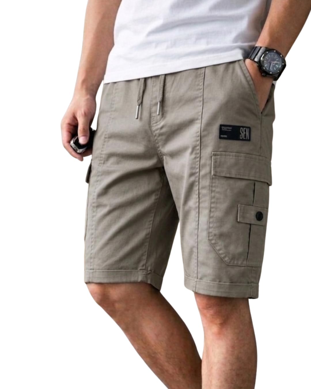 Men's Cotton Cargo Shorts Regular Fit Casual Shorts with 5 Pockets Comfortable Summer Wear, Casual-picture-22